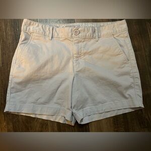 Eddie Bauer Legendwash Womens Midrise Shorts Solid Light Purple Sz 6 Coastal